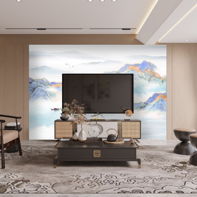 Beautiful Mountains and Clear Waters - Dream Blue